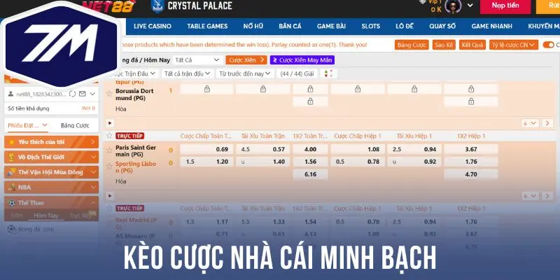Kèo cược nhà cái minh bạch