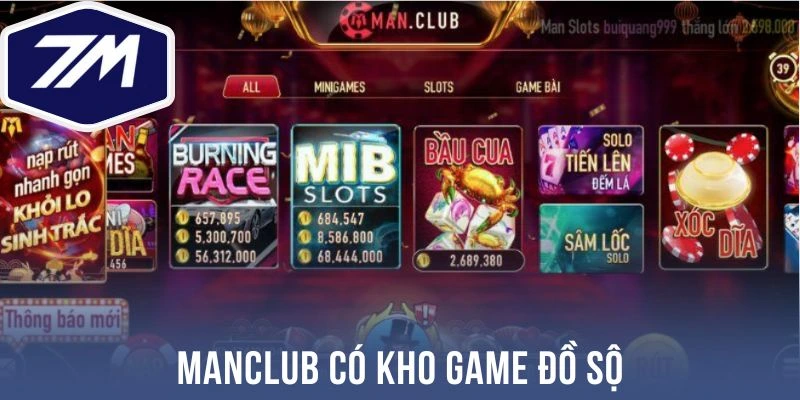 Manclub có kho game đồ sộ